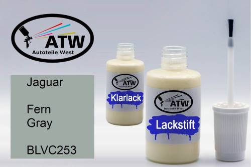 Jaguar, Fern Gray, BLVC253: 20ml Lackstift + 20ml Klarlack - Set, von ATW Autoteile West.